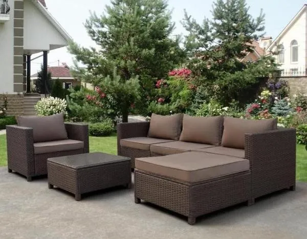 Комплект мебели AFINA плетеной из иск. ротанга YR821A Brown/Beige купить в Кургане
