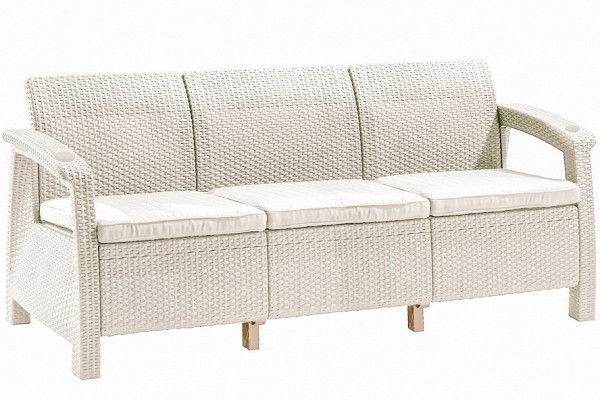 Трёхместный диван  Yalta Sofa 3 Seat белый купить в Кургане