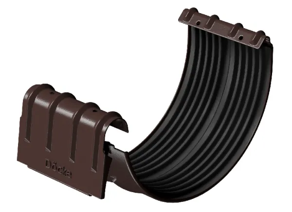 Соединитель желобов D125 Döcke STAL PREMIUM Шоколад, (RAL 8019) купить в Кургане