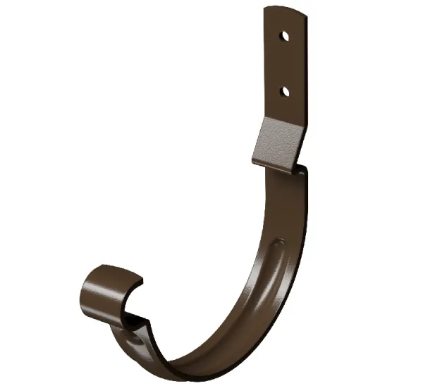 Карнизный крюк короткий (гнутый) D125 Döcke STAL PREMIUM Каштан, (RAL 8017) купить в Кургане