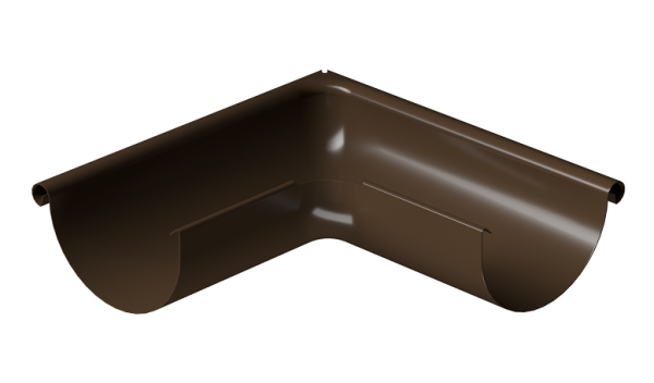 Угол внешний 90° D125 Döcke STAL PREMIUM Каштан, (RAL 8017) купить в Кургане