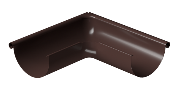 Угол внешний 90° D125 Döcke STAL PREMIUM Шоколад, (RAL 8019) купить в Кургане