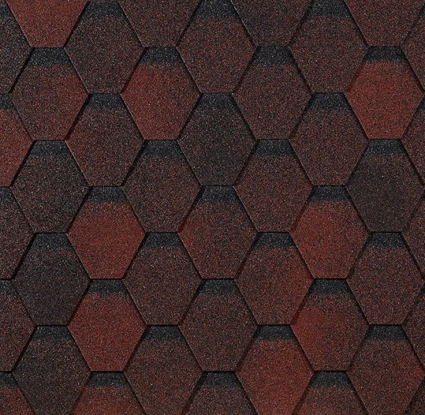 Гибкая черепица EURASIA Docke, Коллекция ШЕСТИГРАННИК Красный купить в Кургане