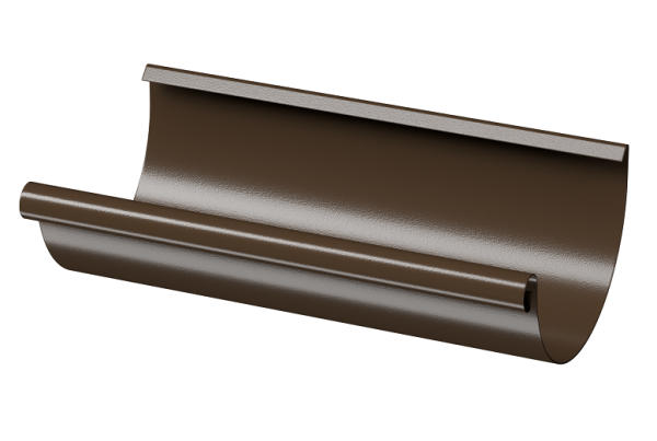Желоб полукруглый D125 3 м Döcke STAL PREMIUM Каштан, (RAL 8017) купить в Кургане