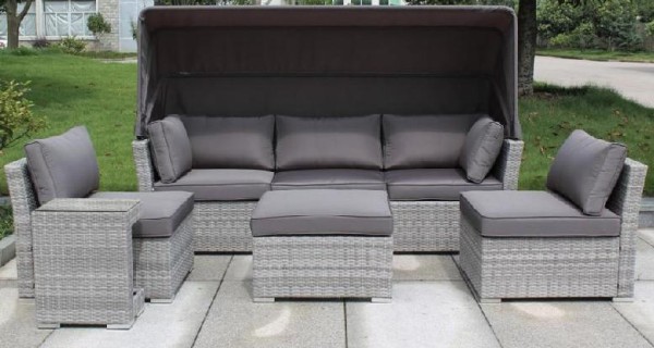 Диван-Трансформер AFINA плетеный из иск. ротанга AFM-320G Grey купить в Кургане