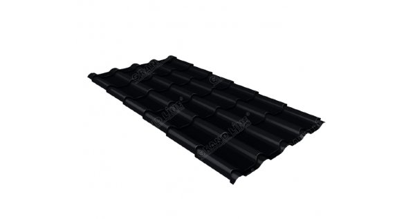 Металлочерепица камея 0,45 Drap RAL 9005 черный купить в Кургане
