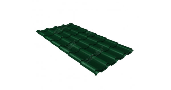 Металлочерепица камея 0,45 Drap RAL 6005 зеленый мох купить в Кургане