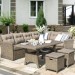 Комплект мебели AFINA плетеной из иск. ротанга AFM-307B Beige купить в Кургане