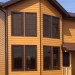 Фиброцементный сайдинг Latonit Красное дерево (RAL 8001/8008) купить в Кургане
