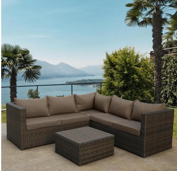 Комплект мебели AFINA плетеной из иск. ротанга YR825A Brown/Beige купить в Кургане