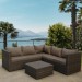 Комплект мебели AFINA плетеной из иск. ротанга YR825A Brown/Beige купить в Кургане