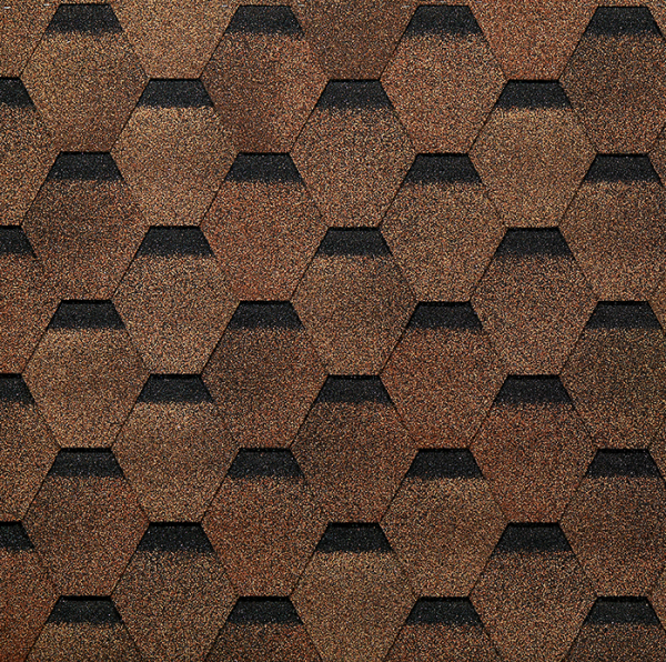 Гибкая черепица EURASIA Docke, Коллекция ШЕСТИГРАННИК Светло-коричневый купить в Кургане