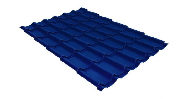 Металлочерепица классик 0,5 Satin RAL 5005 сигнальный синий купить в Кургане