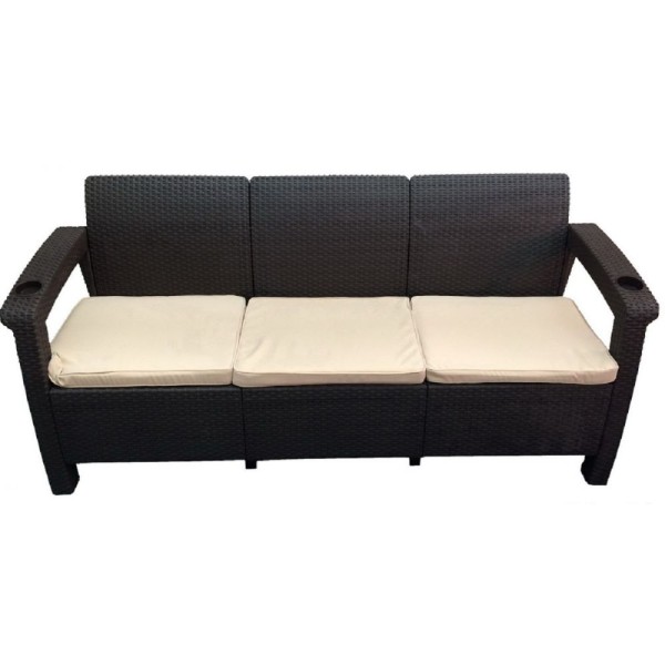 Трёхместный диван  Yalta Sofa 3 Seat венге купить в Кургане