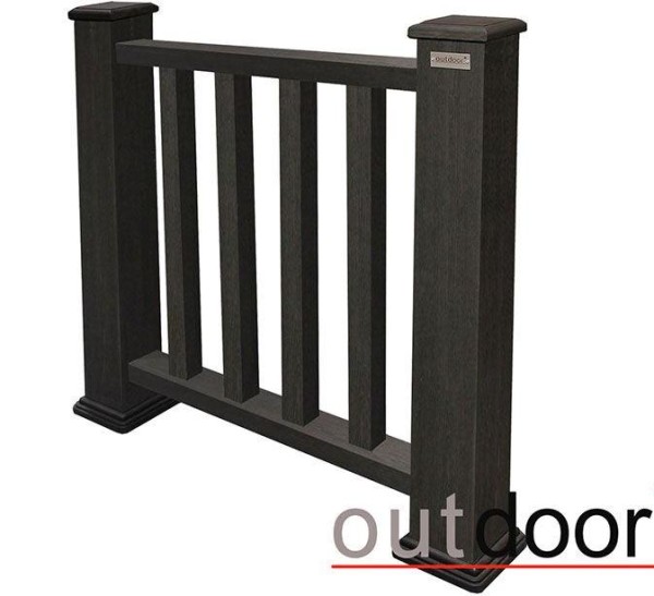 Ограждение из ДПК Outdoor Классик 3D STORM чёрный купить в Кургане