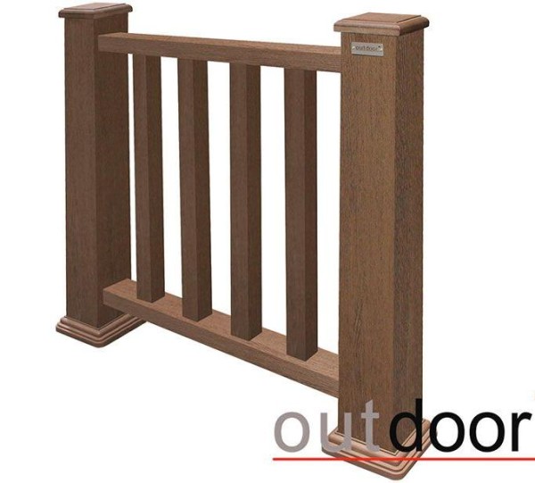 Ограждение из ДПК Outdoor Классик 3D STORM коричневый микс купить в Кургане