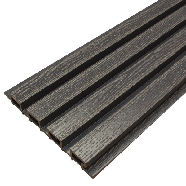 Фасадная доска из ДПК Faynag Wood Рейка Мокрый Асфальт купить в Кургане
