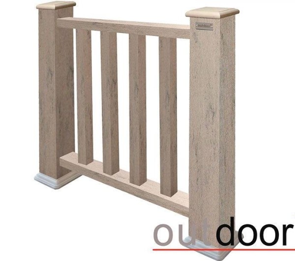 Ограждение из ДПК Outdoor Классик 3D STORM серый микс купить в Кургане