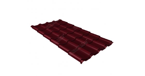 Металлочерепица камея 0,5 Satin RAL 3005 красное вино купить в Кургане