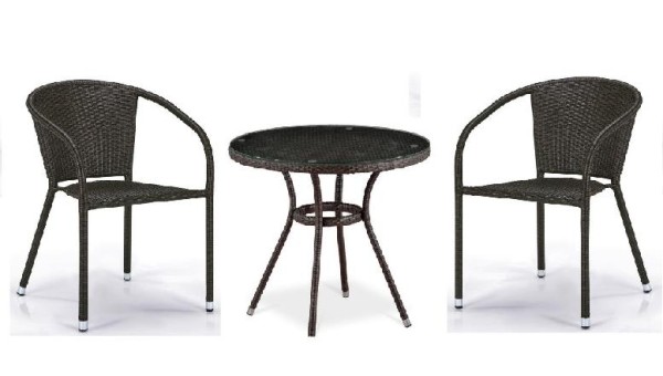 Комплект плетеной мебели AFINA из иск. ротанга Асоль-7 T282ANT/Y137C-W53 Brown 2Pcs купить в Кургане