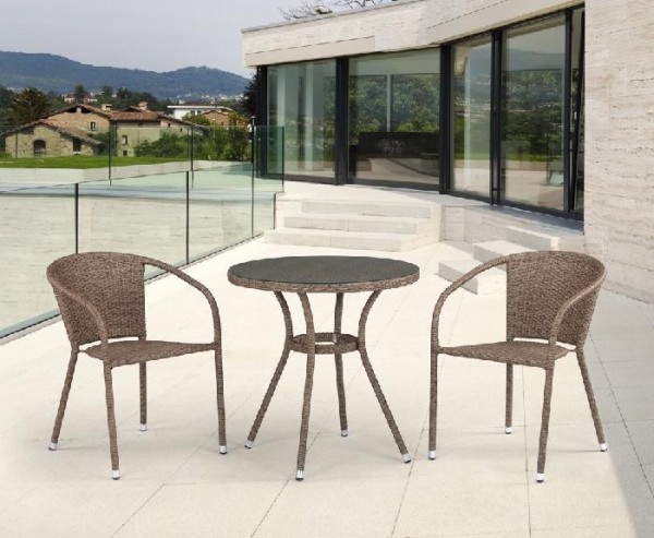 Комплект плетеной мебели AFINA из иск. ротанга T282ANT/Y137C-W56 Light Brown 2Pcs купить в Кургане