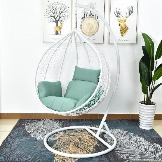 Кресло Подвесное из искусственного ротанга AFM-168A-L White/Green купить в Кургане