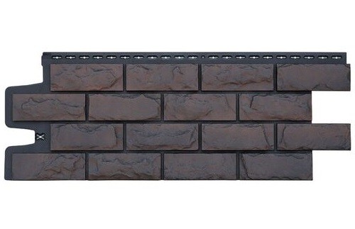 Фасадные панели Grand Line Колотый Камень Трюфель, Шов черный купить в Кургане