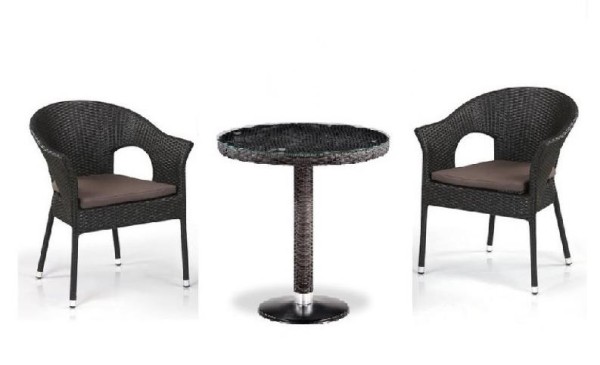 Комплект плетеной мебели AFINA из иск. ротанга T601/Y79A-W53 Brown 2Pcs купить в Кургане