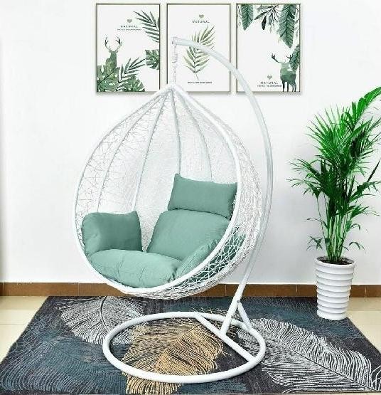 Кресло Подвесное из искусственного ротанга AFM-168A-XL White/Green купить в Кургане