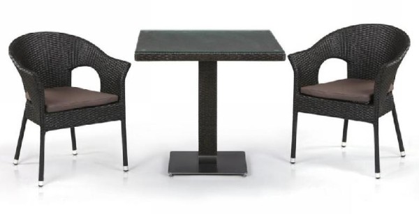 Комплект плетеной мебели AFINA из иск. ротанга T605SWT/Y79A-W53 Brown 2Pcs купить в Кургане