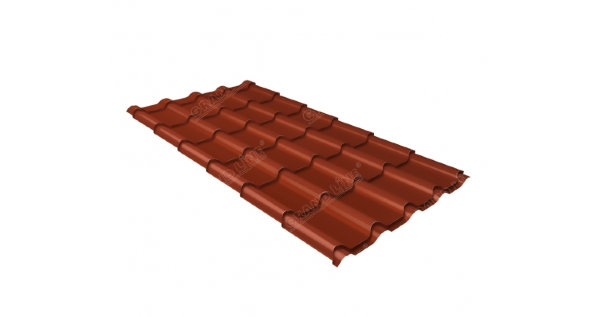 Металлочерепица камея 0,5 Satin RAL 8004 терракота купить в Кургане