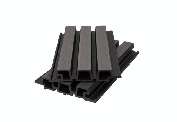 Фасадная панель брусковая двухцветная co-extrusion, grey dark купить в Кургане