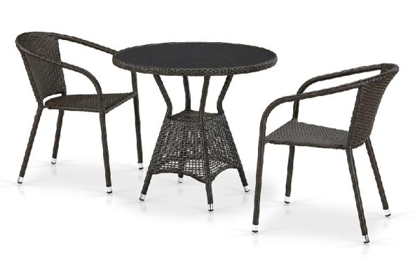Комплект плетеной мебели AFINA из иск. ротанга T707ANS/Y137C-W53 Brown 2Pcs купить в Кургане