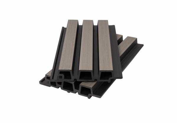 Фасадная панель брусковая двухцветная co-extrusion, snow mix купить в Кургане