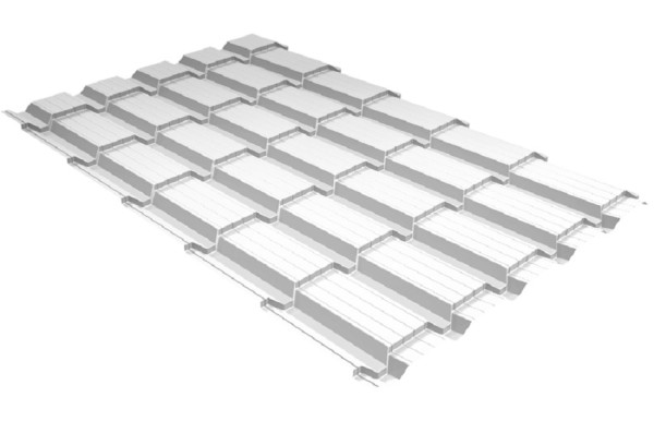 Металлочерепица GL квадро профи 0,5 Satin RAL 9003 сигнальный белый купить в Кургане