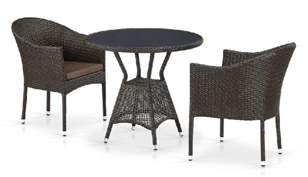 Комплект плетеной мебели AFINA из иск. ротанга T707ANS/Y350-W53 Brown 2Pcs купить в Кургане