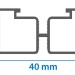 Лага алюминиевая KRONEX 40x15x3000 мм опорная Slim купить в Кургане