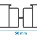Лага алюминиевая KRONEX 50x25x3000 мм несущая купить в Кургане