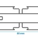 Лага алюминиевая KRONEX 80x40x3000 мм конструктивная купить в Кургане