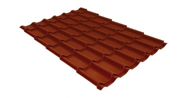 Металлочерепица классик 0,45 Drap RAL 8004 терракота купить в Кургане
