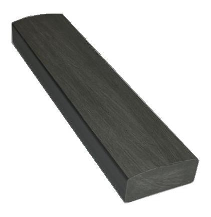Лавочный брус Ecodecking Некст полнотелый брашированный 70х35 графит купить в Кургане