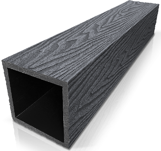 Столб ДПК 3D GardenParkett фактура дерева Графит купить в Кургане