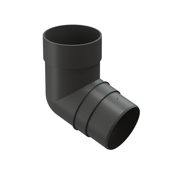 Колено 72˚ для водосточной трубы Docke Premium Графит купить в Кургане