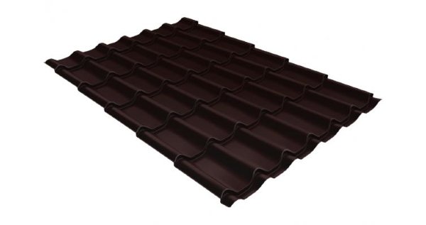 Металлочерепица классик 0,5 Satin RAL 8017 шоколад купить в Кургане