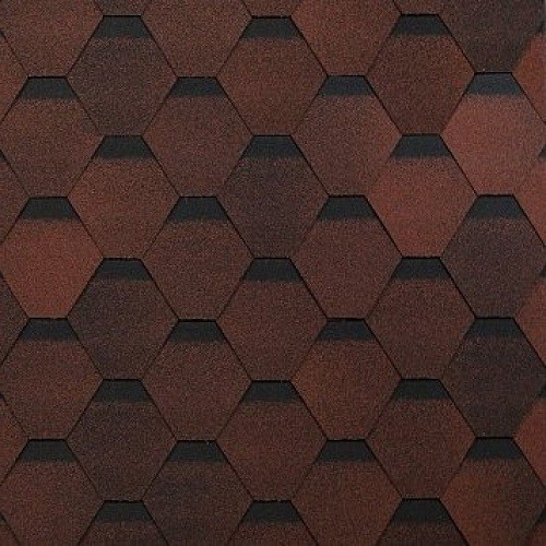 Гибкая черепица Shinglas, коллекция Оптима – Красный купить в Кургане
