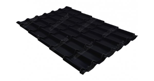 Металлочерепица классик 0,45 Drap RAL 9005 черный купить в Кургане