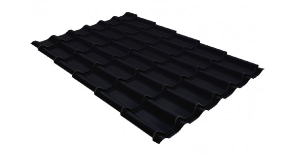 Металлочерепица классик GL 0,5 Quarzit lite RAL 9005 черный купить в Кургане