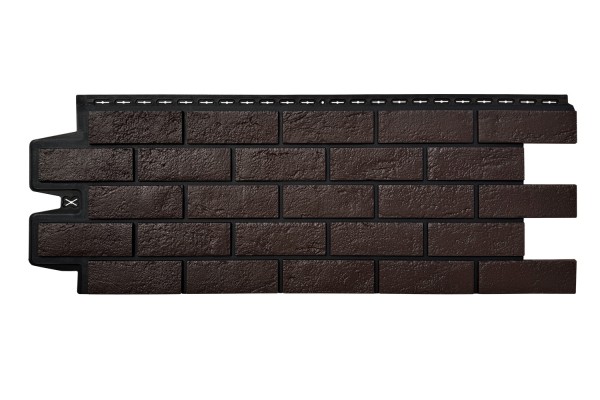 ФП Grand Line состаренный кирпич премиум Шоколадный (шов RAL 9005) купить в Кургане